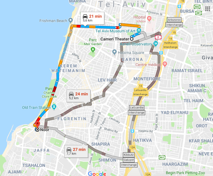 Map from Cameri  Theater to Jaffa.png